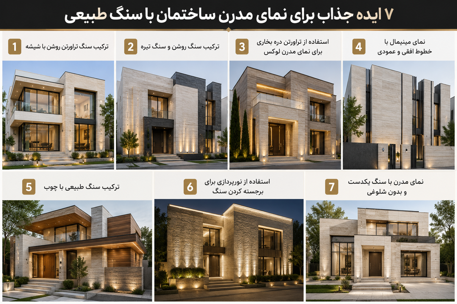 7 ایده جذاب برای نمای مدرن ساختمان